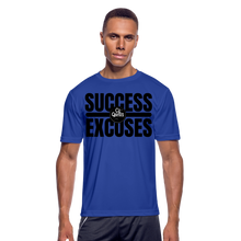 Load image into Gallery viewer, Success Over Excuses Men’s Moisture Dri-Fit T-Shirt - royal blue
