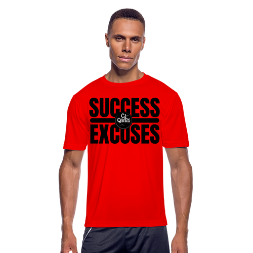 Success Over Excuses Men’s Moisture Dri-Fit T-Shirt - red