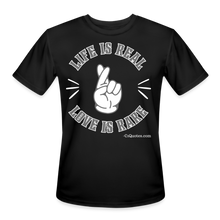 Load image into Gallery viewer, Life Is Real Men’s Dri-Fit Performance T-Shirt - black
