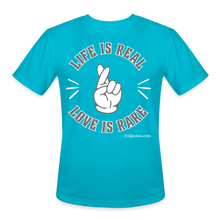 Load image into Gallery viewer, Life Is Real Men’s Dri-Fit Performance T-Shirt - turquoise

