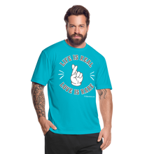 Load image into Gallery viewer, Life Is Real Men’s Dri-Fit Performance T-Shirt - turquoise
