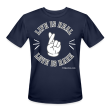 Load image into Gallery viewer, Life Is Real Men’s Dri-Fit Performance T-Shirt - navy
