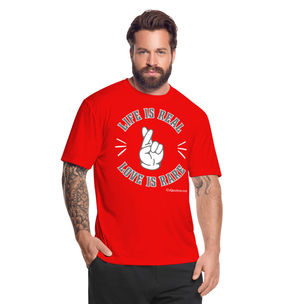 Life Is Real Men’s Dri-Fit Performance T-Shirt - red