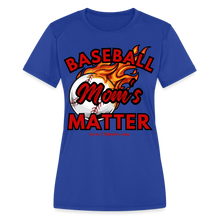 Load image into Gallery viewer, Baseball Mom&#39;s Women&#39;s Dri-Fit Performance T-Shirt - royal blue
