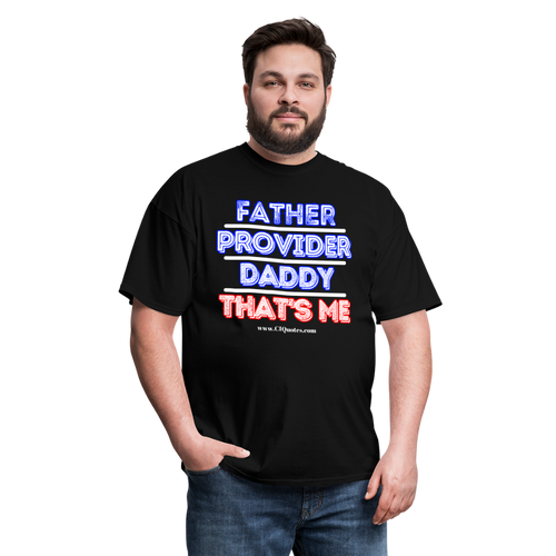 Father & Provider Classic T-Shirt (White Trim) - black