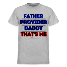 Load image into Gallery viewer, Father &amp; Provider T-Shirt (White Trim, Soft Tee) - heather gray
