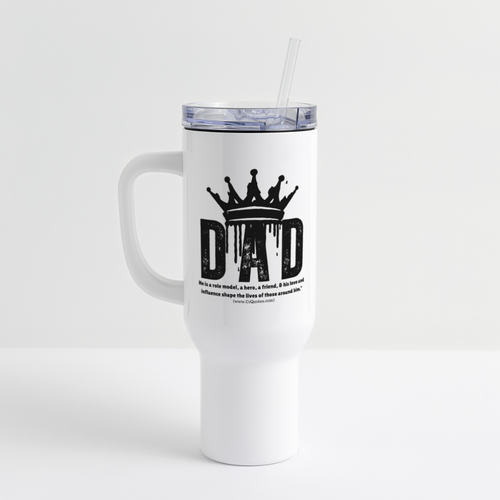 Father's Day 24/7 40 oz Travel Tumbler - white