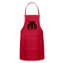 Load image into Gallery viewer, Dad&#39;s Adjustable Apron (Black) - red
