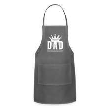 Load image into Gallery viewer, Dad&#39;s Adjustable Apron (White) - charcoal
