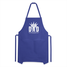 Load image into Gallery viewer, Dad&#39;s Adjustable Apron (White) - royal blue
