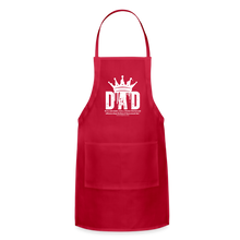 Load image into Gallery viewer, Dad&#39;s Adjustable Apron (White) - red
