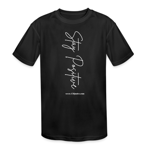 Stay Positive Kids' Moisture Wicking Performance T-Shirt - black