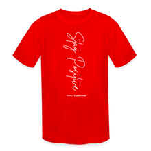 Load image into Gallery viewer, Stay Positive Kids&#39; Moisture Wicking Performance T-Shirt - red
