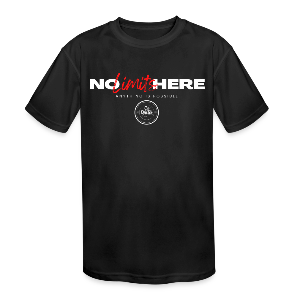 No Limits Kids' Moisture Wicking Performance T-Shirt - black