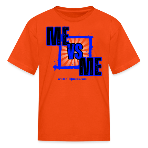 Me vs Me Kids' T-Shirt (Blue) - orange