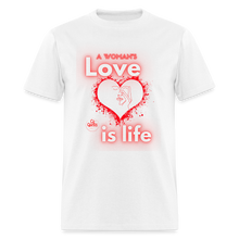 Load image into Gallery viewer, A Woman&#39;s Love Unisex Classic T-Shirt - white
