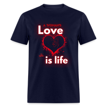 Load image into Gallery viewer, A Woman&#39;s Love Unisex Classic T-Shirt - navy
