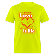 Load image into Gallery viewer, A Woman&#39;s Love Unisex Classic T-Shirt - safety green
