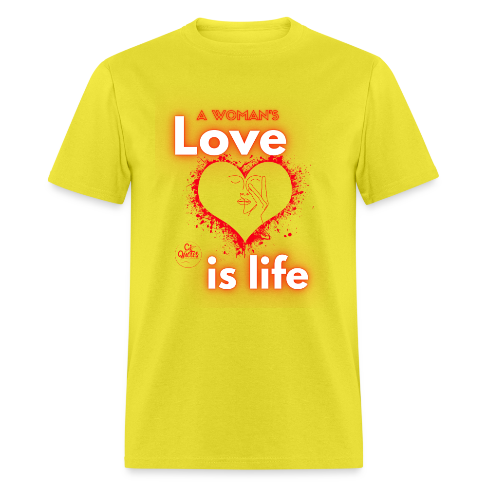 A Woman's Love Unisex Classic T-Shirt - yellow
