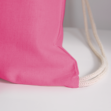 Load image into Gallery viewer, Success Over Excuses Cotton Drawstring Bag (White Print) - pink
