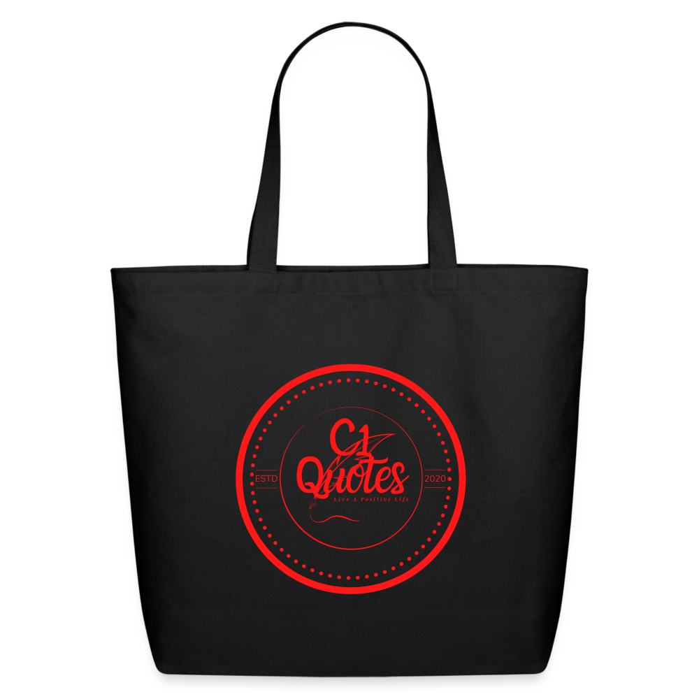 The Brand Eco-Friendly Cotton Tote (Red Print) - black