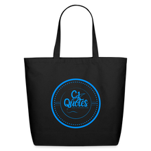 Load image into Gallery viewer, The Brand Eco-Friendly Cotton Tote (Light Blue Print) - black
