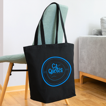 Load image into Gallery viewer, The Brand Eco-Friendly Cotton Tote (Light Blue Print) - black
