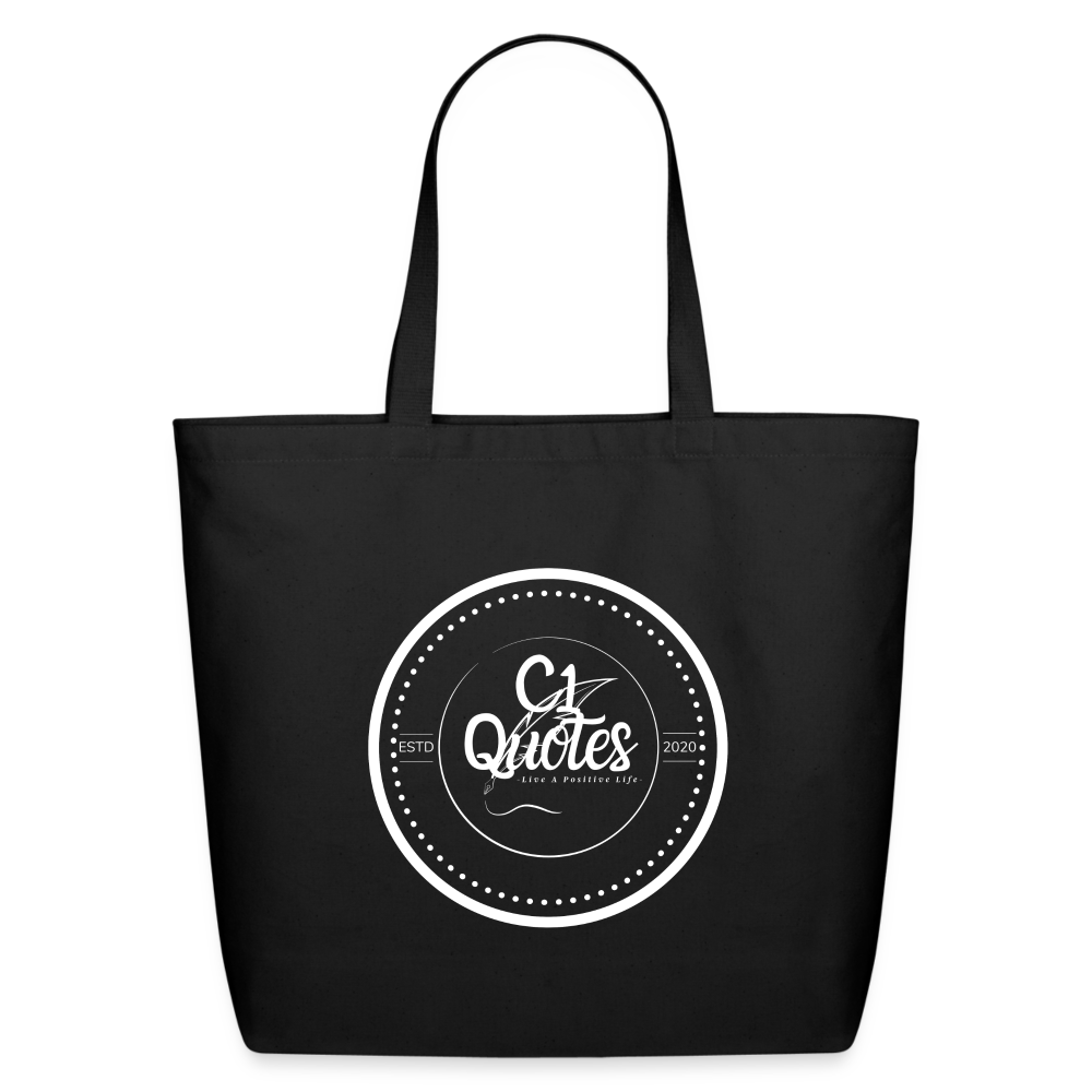 The Brand Eco-Friendly Cotton Tote (White Print) - black