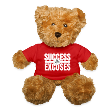 Load image into Gallery viewer, Success Over Excuses Teddy Bear - red

